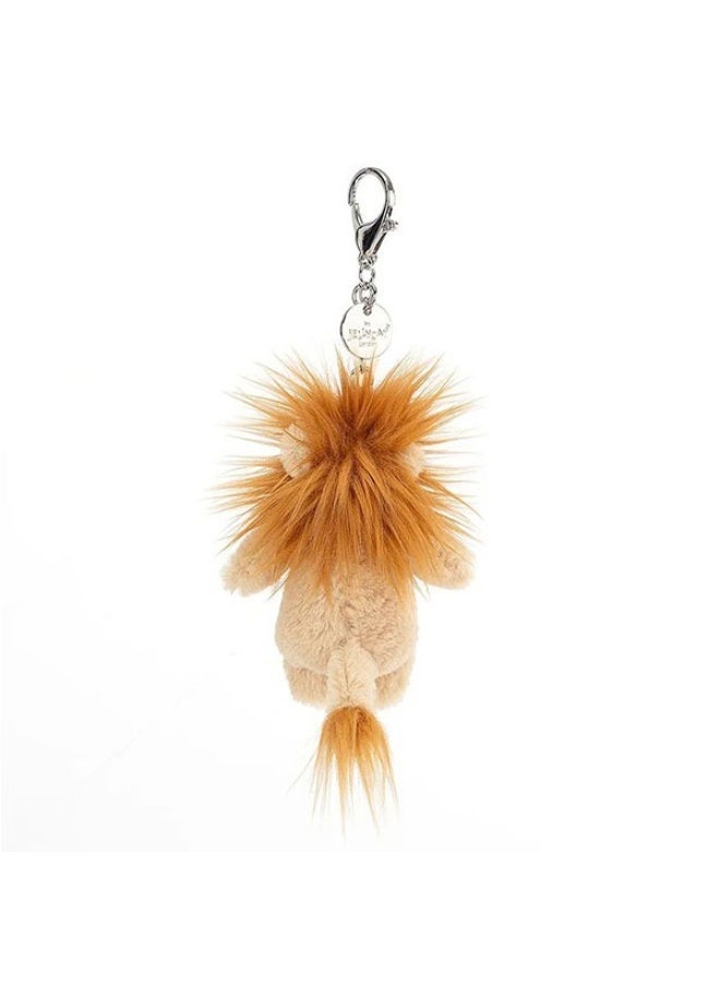 جيليكات Bashful Lion Bag Charm, Soft Plush Lion Keyring with Clip, Cute Accessory for Bags, Backpacks & Keys - Image 2